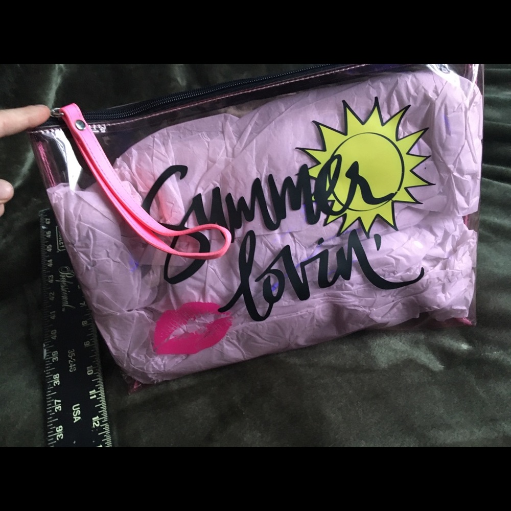 Summer loving Clear make up bag